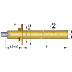 BL30/1500 - VETUS Bronze Stevenrohr mit Gummilager 30 mm, L: 1500mm