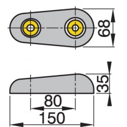 ALU15SC - Rumpf-Anode Typ 15S, Aluminium