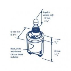 BPSR - VETUS Bedienpaneel rund mit Tasten und Zeitverzögerung 12/24 V