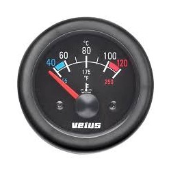 TEMP24B - VETUS Temperaturmesser schwarz,24 V, 40 - 120° C