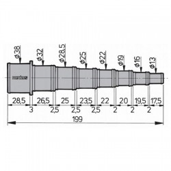 HA1338 - Verlaufstuck 13-38 mm