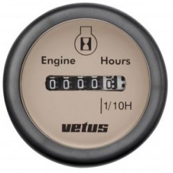 HOURW - VETUS Stundenzähler beige, analog, 12/24 Volt