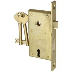 LOCKFDR - VETUS Einsteck Kajüteinstiege-Luke/Türschloss rechts mit Verschlussplatte, Inox 