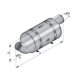 MF100 - VETUS Schalldämpfer MF 100mm