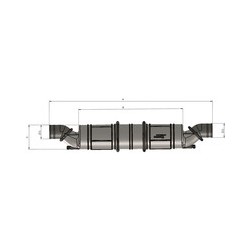 NLP340 - VETUS Wassersammler / Schalldämpfer NLP3 mit 3 Kammern, 40mm