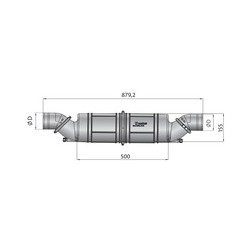NLPH75 - VETUS Wassersammler/Schalldämpfer, horizontal