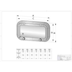 PZ72PB - VETUS Bullauge, Kategorie AIII, ohne Mückengitter, Glass: smoke