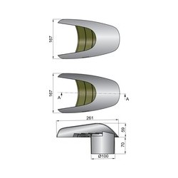 Lüftungsmuschel Typhoon 75 mm