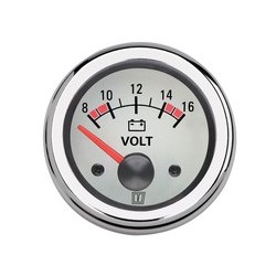 VLT12W - VOLT12WL - VETUS Voltmesser weiss, 12V (8-16V)