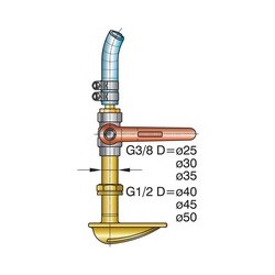 WCAPS1/2 - VETUS Wassereinlass Set für Wellen 40/45/50 mm
