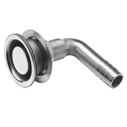 ST05HS - VETUS Flacher Entlüftungsnippel, gebogen, AISI 316 für Schlauch Ø 16 mm