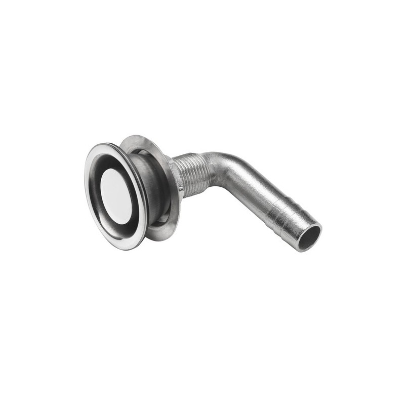 ST05HS - VETUS Flacher Entlüftungsnippel, gebogen, AISI 316 für Schlauch Ø 16 mm