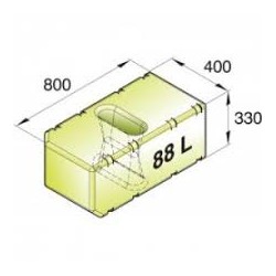 WTANK88 - VETUS Kunststoff Trinkwassertank 88 Liter