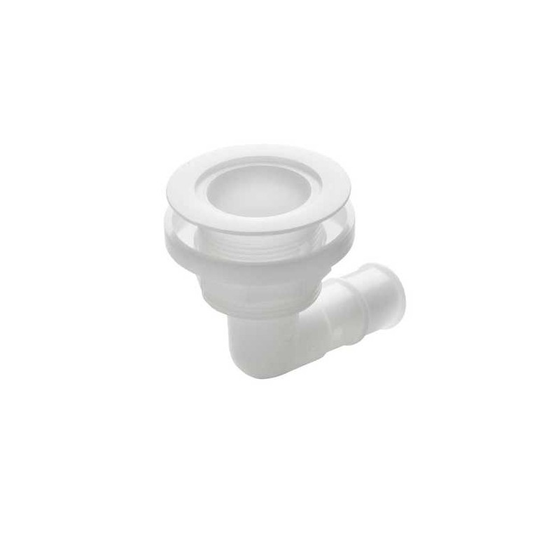 THRH25BL - VETUS Kunststoff Borddurchlass, 90° gewinkelt mit niedrigem Flansch, D 25mm