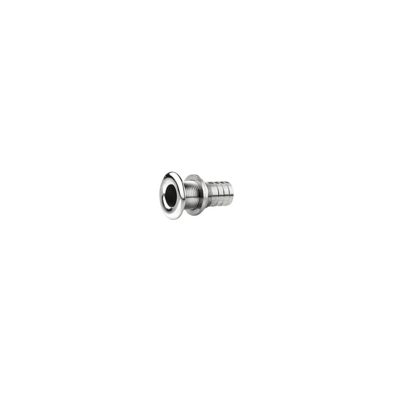 QF05MC-14 - VETUS Borddurchführung G3/8', Inox abgerundeter Flansch, D14mm