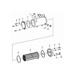 STM8305 - VETUS Wärmetauscher Deckel Rücklauf, Motor DT(A)44