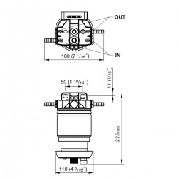 340VTEPB - Wasserabscheider/Grobfilter, Pumpe, 620 l/Std, 10my, CE