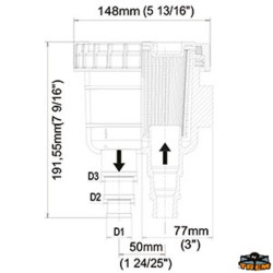 N0101191 - Kühlwasserfilter 25, 32, 38 mm Anschluss