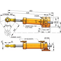 MTC12510  - Zylinder MT125, Leitung 10 mm