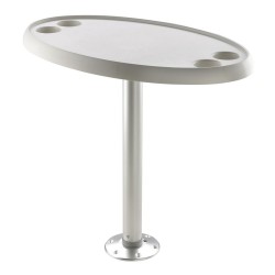 PTTF68  -Tisch, oval 45x76cm feste Höhe 68cm, mit Gewinde